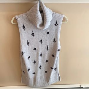 sass & bide gray turtleneck tank sweater size small
